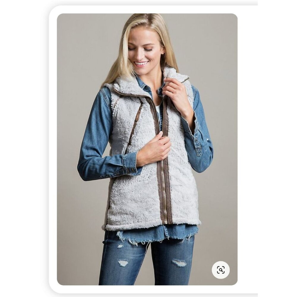KUHL Flight Fleece Vest Women's Large Stone Ivory - Picture 1 of 17